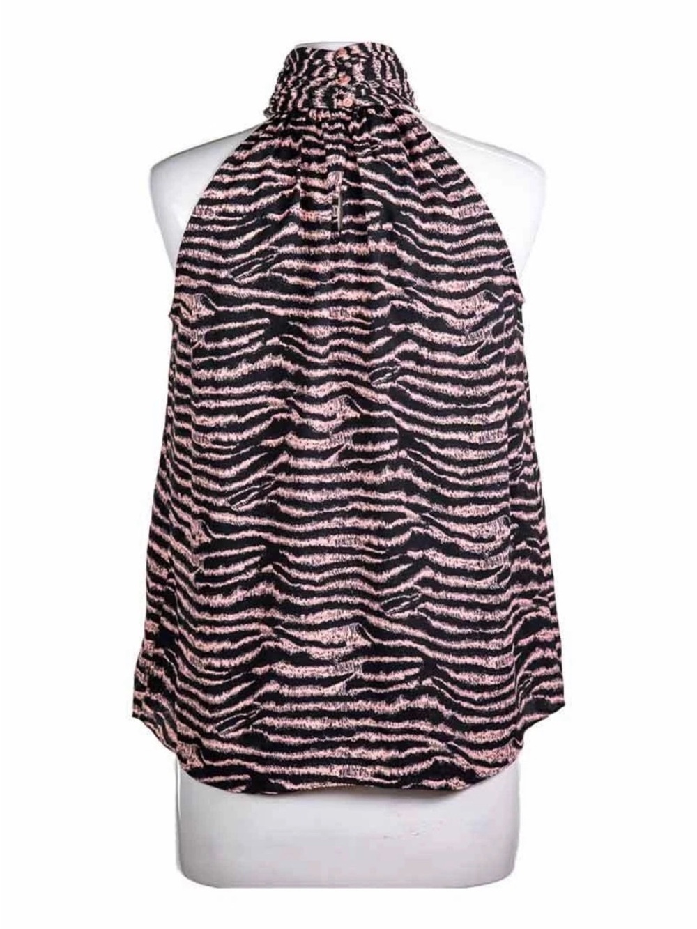 Joie Erola Halter Zebra-Print Top